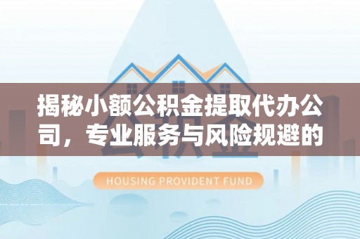 安源揭秘小额公积金提取代办公司，专业服务与风险规避的平衡艺术